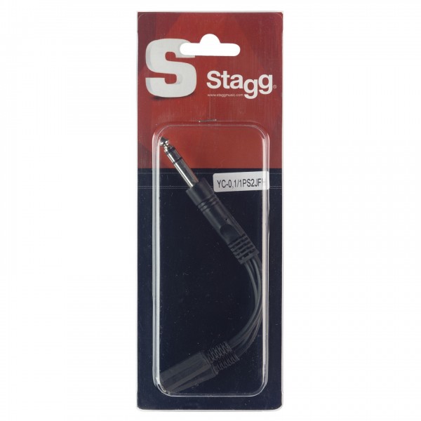 Stagg Stereo Male Phone Plug/2 x Mono Female Mini Jack Adaptor Cable