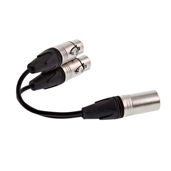 Essentials Dual XLR (F) - XLR (M) Splitter Cable, 15cm