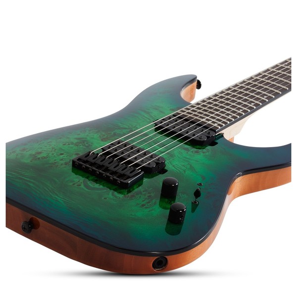 Schecter C-7 Pro 7 String, Aqua Burst