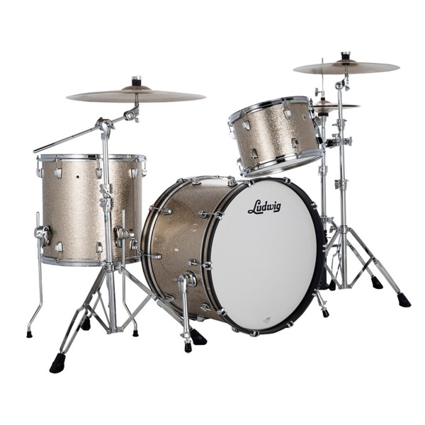 Ludwig Neusonic 22" Fab 3pc Shell Pack, Titanium Super Sparkle