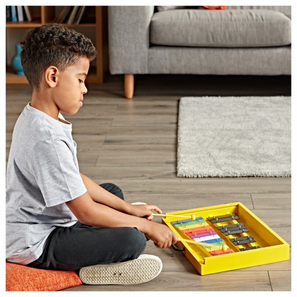 Compact Glockenspiel by Gear4music, Rainbow / Black Keys