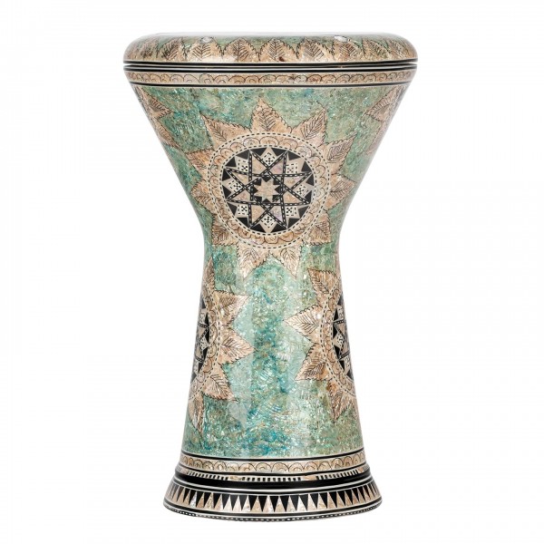 Meinl Percussion 9" Doumbek, White Pearl, Mosaik Queen