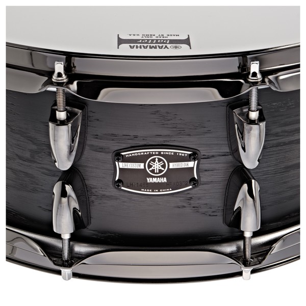 Yamaha Live Custom Hybrid 14" x 5.5" Snare Drum, Charcoal Sunburst