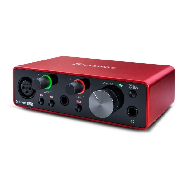 Focusrite Scarlett Solo (3rd Gen) and KRK Kreate 8 Studio Monitors