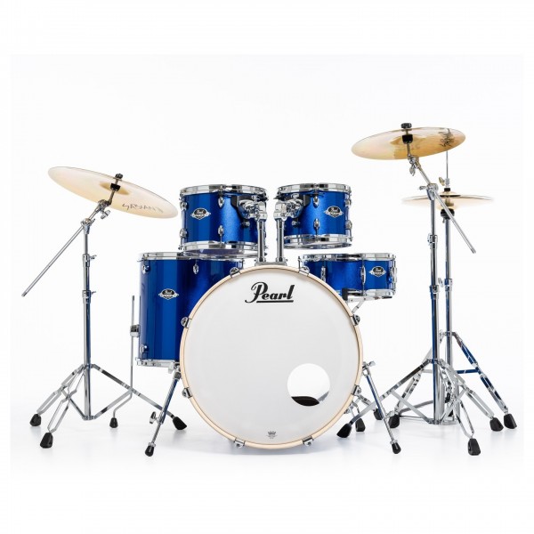 Pearl Export 22" Am. Fusion Drum Kit, Voltage Blue - Includes Free Stool