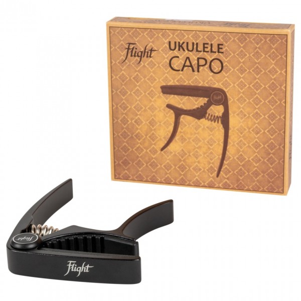 Flight Aluminium Ukulele Capo, Black