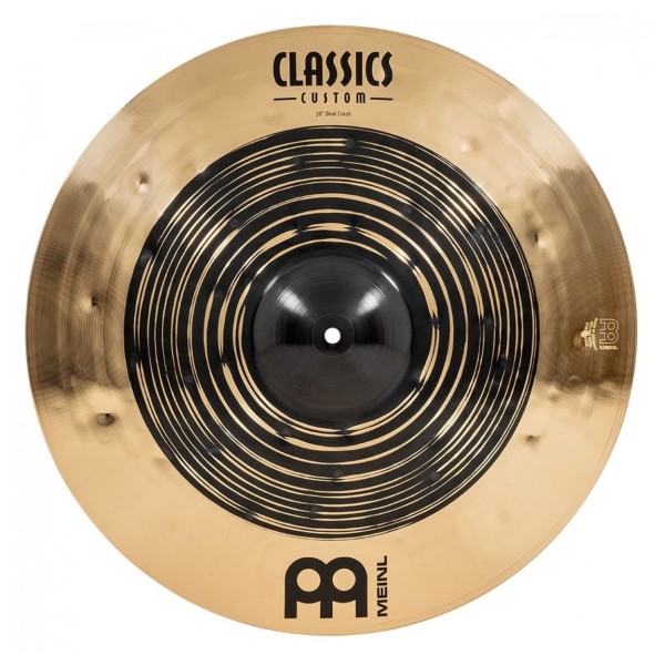 Meinl Classics Custom Dual 20" Crash Cymbal & Gear4music Boom Arm Stand, Black