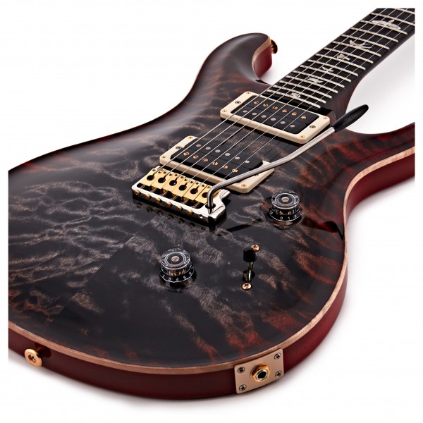 PRS Custom 24 10 Top, Quilt Charcoal Cherry Burst #0331862