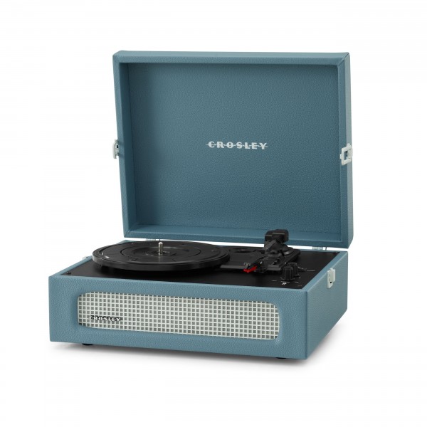 Crosley Voyager Portable Turntable with Bluetooth Out, Washed Blue
