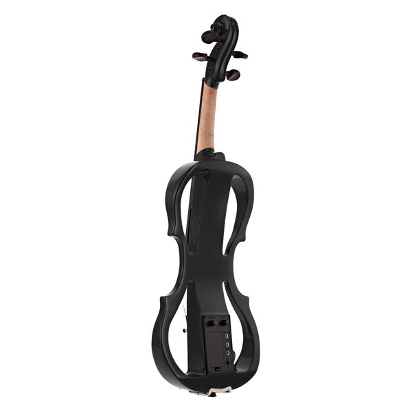 Stagg Shaped Electric Violin Outfit, Metallic Black