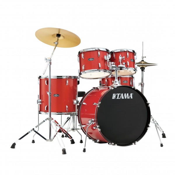 Tama Stagestar 22" 5pc Drum Kit w/Zildjian Cymbals, Red Sparkle