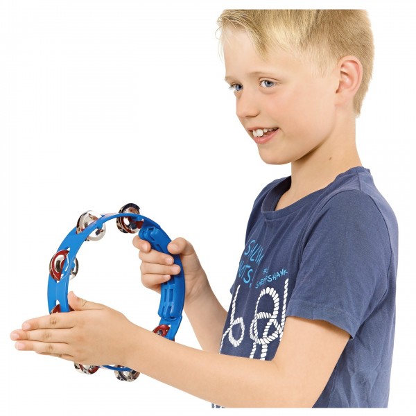 Nino by Meinl 8" ABS Tambourine, 1 row, Sky Blue