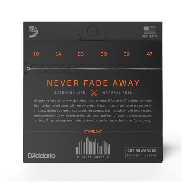 D'Addario XTAPB1047 XT Phosphor Bronze Acoustic Strings, 10-47
