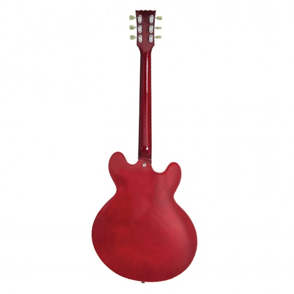 Vintage VSA500 Reissued Semi Acoustic Left Handed, Cherry Red