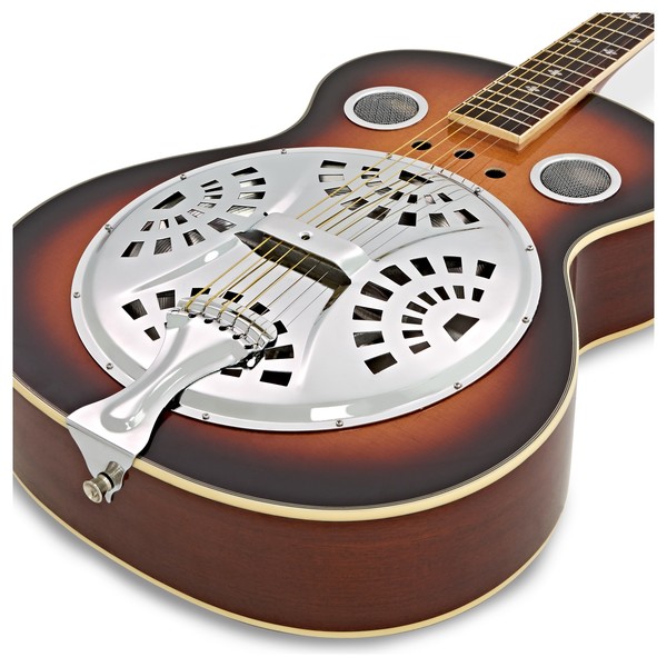 Round Neck Resonator Guitar, Sunburst Wood Body by G4M - NearlyNew
