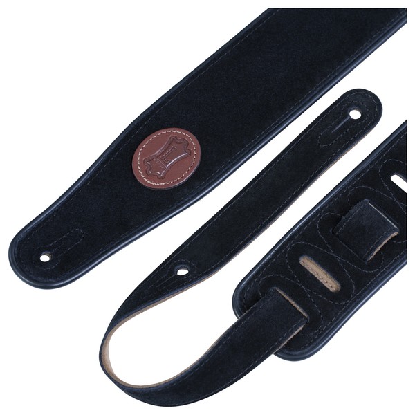 Levy's MSS3-BLK 2.5" Suede Leather Guitar Strap, Black