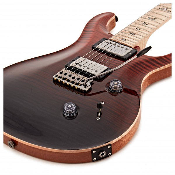 PRS Custom 24 Wood Library 10 Top, Red/Grey Black Fade #0314408