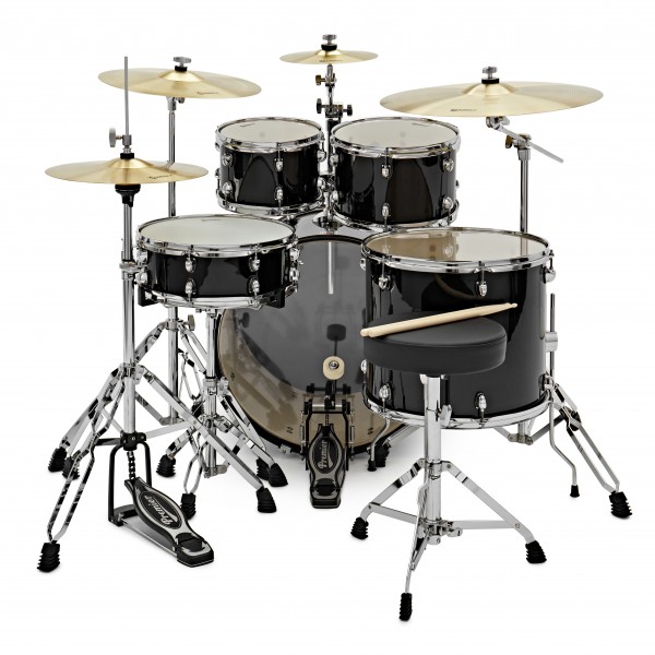 Premier Revolution 22" 5pc Drum Kit Bundle, Black