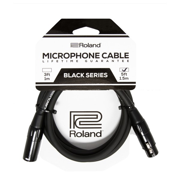 Roland Black Series Microphone Cable, 5ft/1.5m