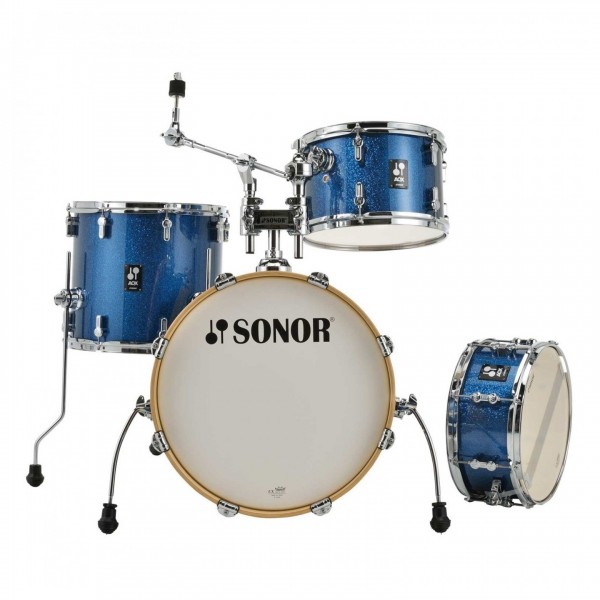 Sonor AQX 18" Jazz Shell Pack w/Free Throne, Blue Ocean Sparkle