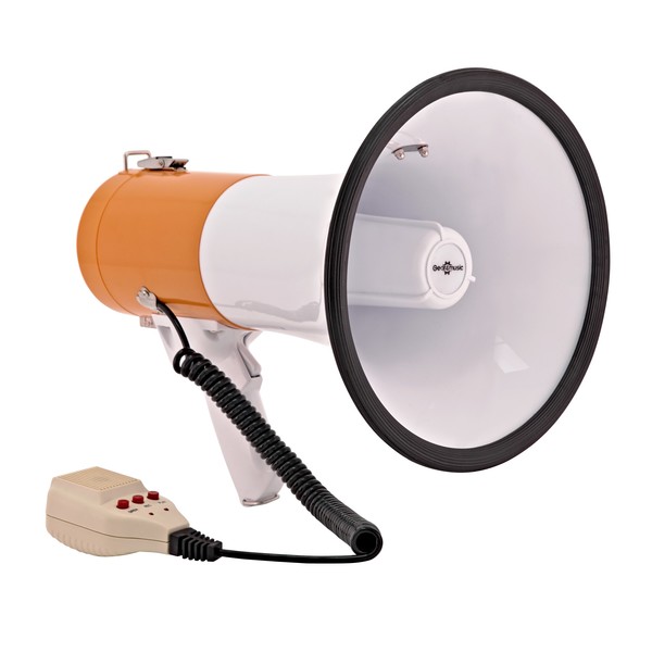30W Megaphone with Handheld Microphone by Gear4music