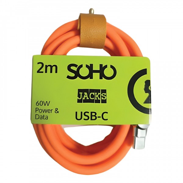 Soho Sound Company Jacks USB-C to USB-C Fast Charging Cable, 2m