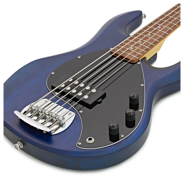 Sterling Stingray Ray5 Bass, Trans Blue Satin