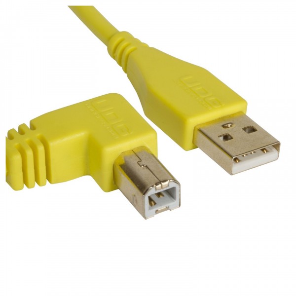 UDG Cable USB 2.0 (A-B) Angled 2M Yellow