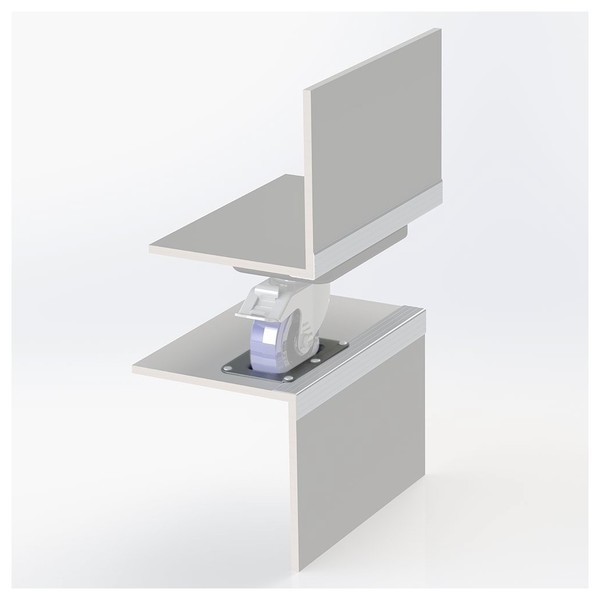 Adam Hall Cranked Steel Castor Dish for Stacking Flightcases