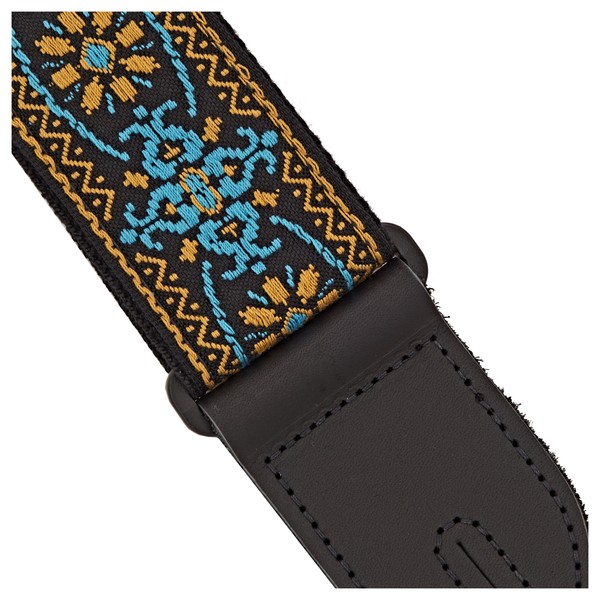 Gretsch G Brand Strap Blue/Orange, Black Ends