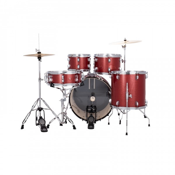 Ludwig Accent 22" Drive 5pc Drum Kit, Red Sparkle