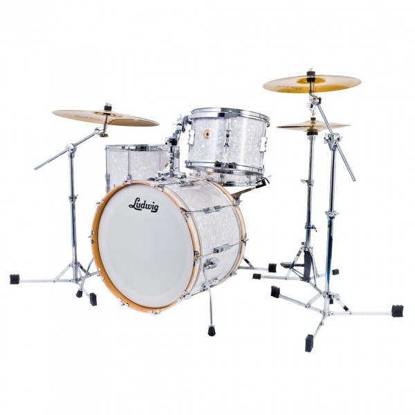 Ludwig Continental Club 20" 4pc Shell Pack, White Marine Pearl