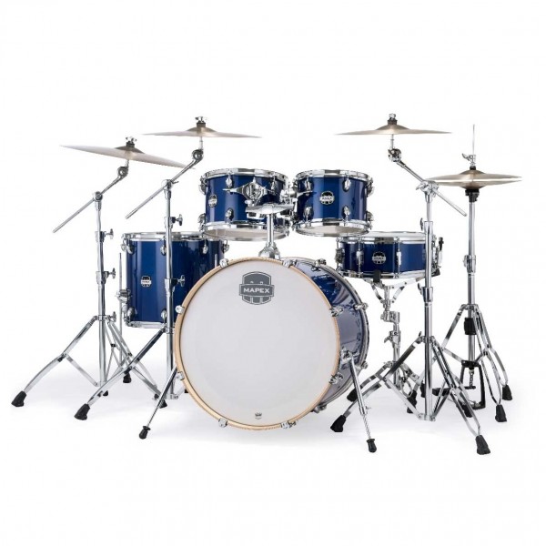 Mapex Mars Maple 22" 5pc Rock Fusion Shell Pack, Midnight Blue