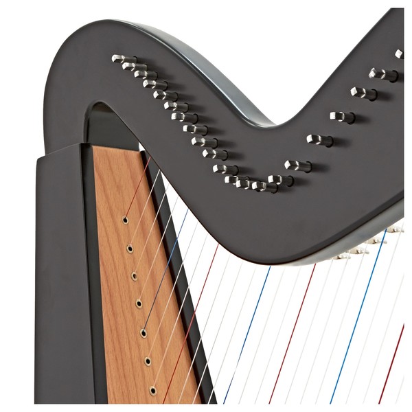 36 String Harp with Levers by Gear4music, Black