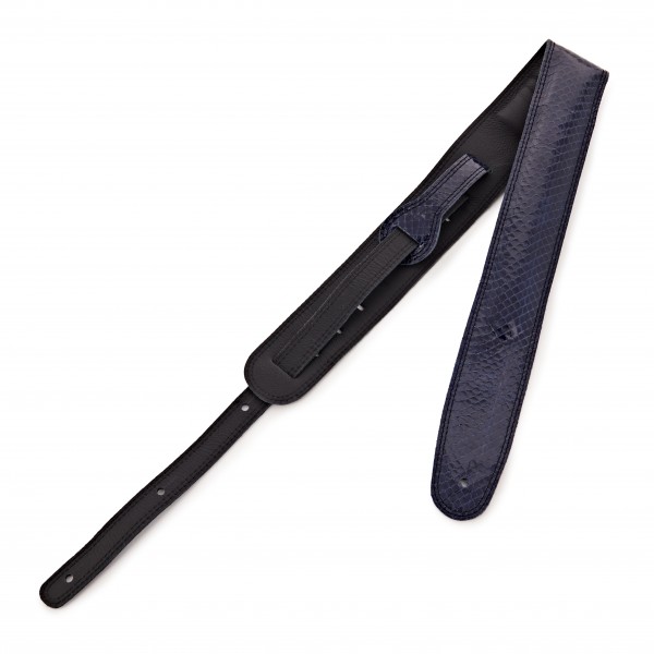 DSL SKG25 Snakeskin 2.5" Guitar Strap, Navy