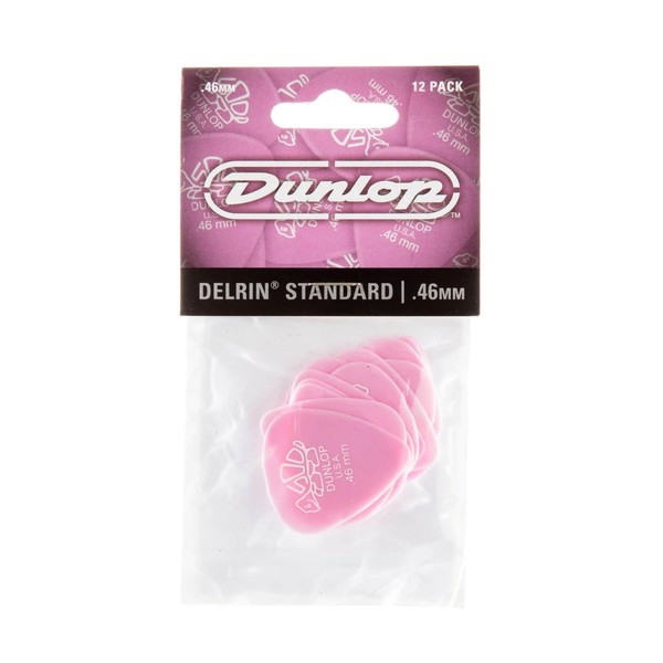 Dunlop 0.46mm Del 500 Pick, Light Pink, Players Pack of 12