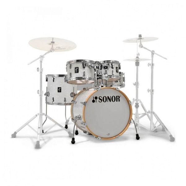 Sonor AQ2 20" 5pc Pro Drum Kit w/Cymbals, White Pearl