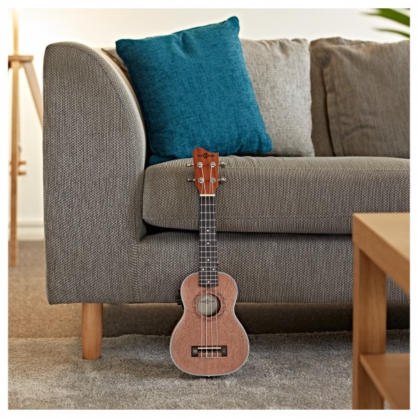 Sapele Soprano Electro-Ukulele by Gear4music