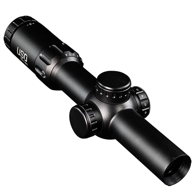 US Optics TS 1-8x24mm; 30 mm Tube; Digital Red FFP RBR Reticle Riflescope TS-8X RBR