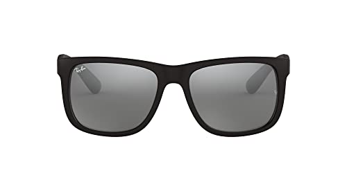 Ray-Ban Justin Rubber Black Grey Mirror Silver 0RB4165F-6226G58