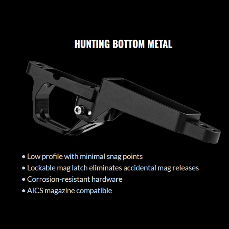 MDT CRBN Remington 700 SA RH Fixed Hunter Orange & Grey w/ARCA Rail & Hunting Bottom Metal 114481-HOG