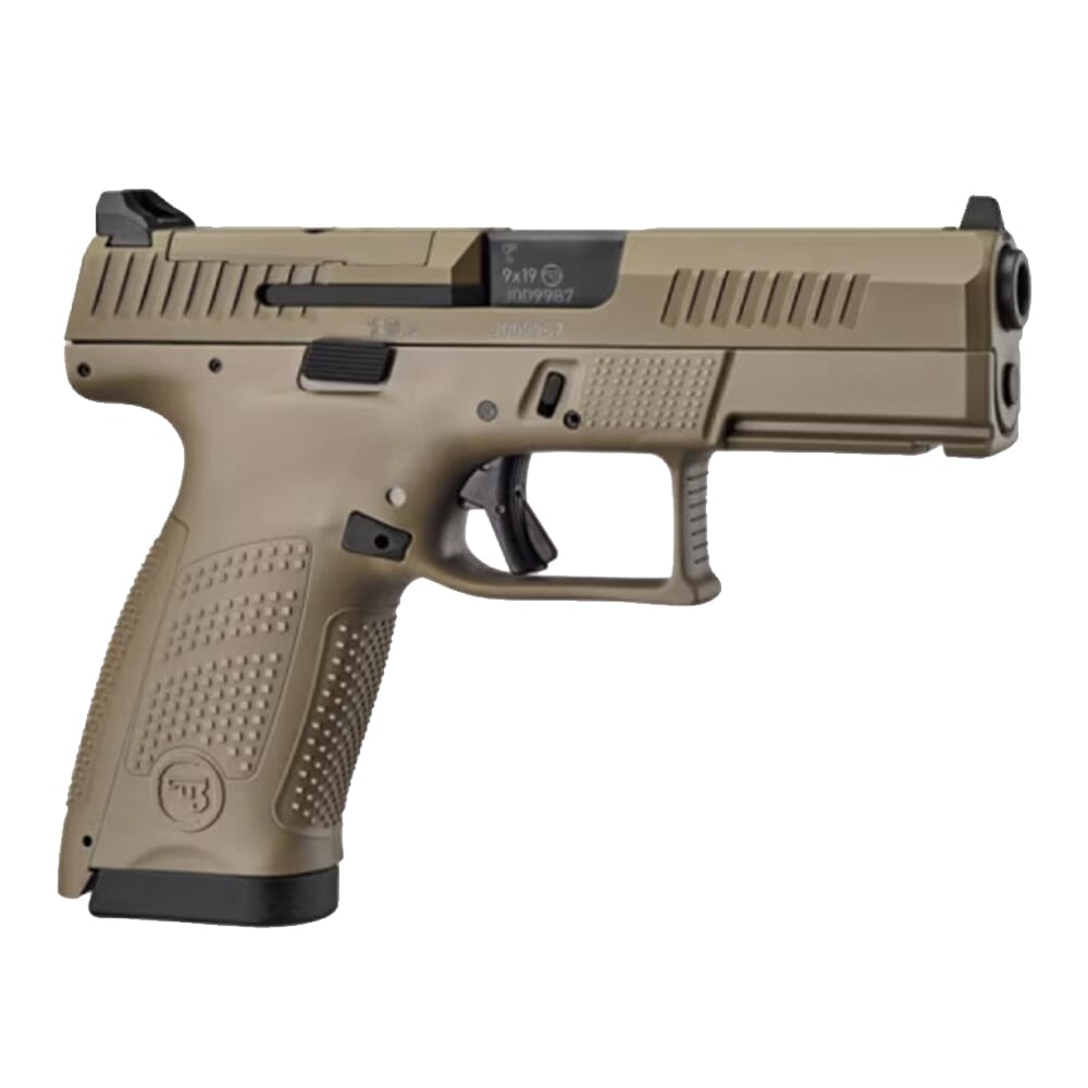 CZ-USA P-10 C OR 9mm 4" Bbl 15rd FDE Optics-Ready Pistol 91591