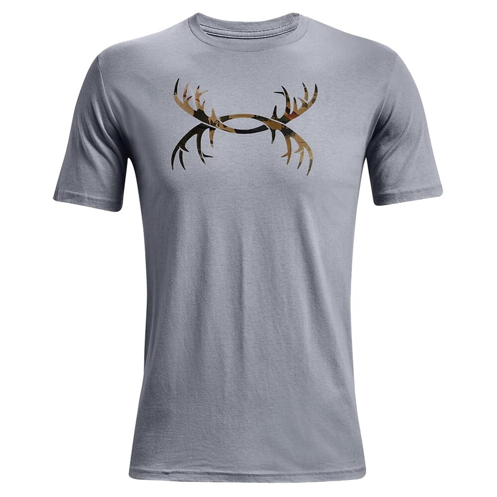 Under Armour Antler Logo Short Sleeve Tee Steel/UA Forest All Season Camo 1366017-035