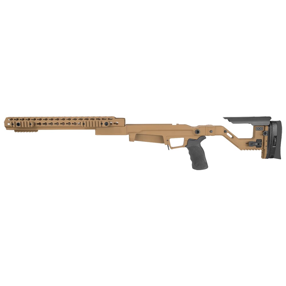 Accuracy International AXSR AICS Rem 700 LA .338 Lapua Mag CIP Right Folding, 16? Forend Dark Earth SRC-002DE