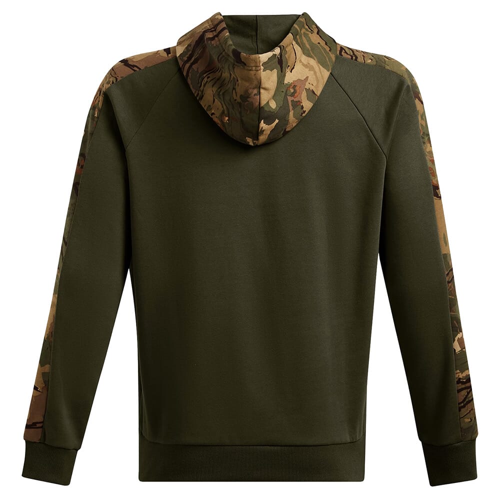 Under Armour Rival Fleece Camo Blocked Hoodie Marine OD Green/Black 1388087-390