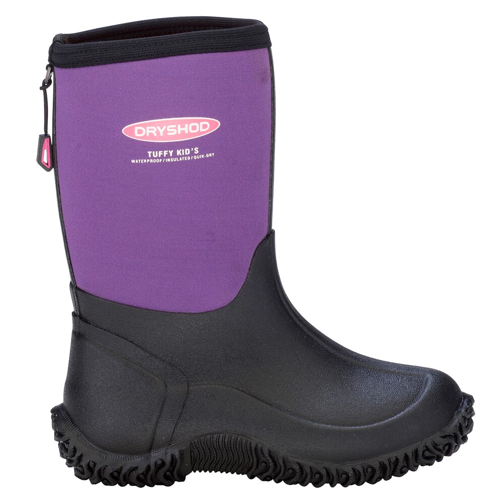 Dryshod Girls Tuffy Mid/Hi Black/Purple Boots TUF-KD-PP-Y