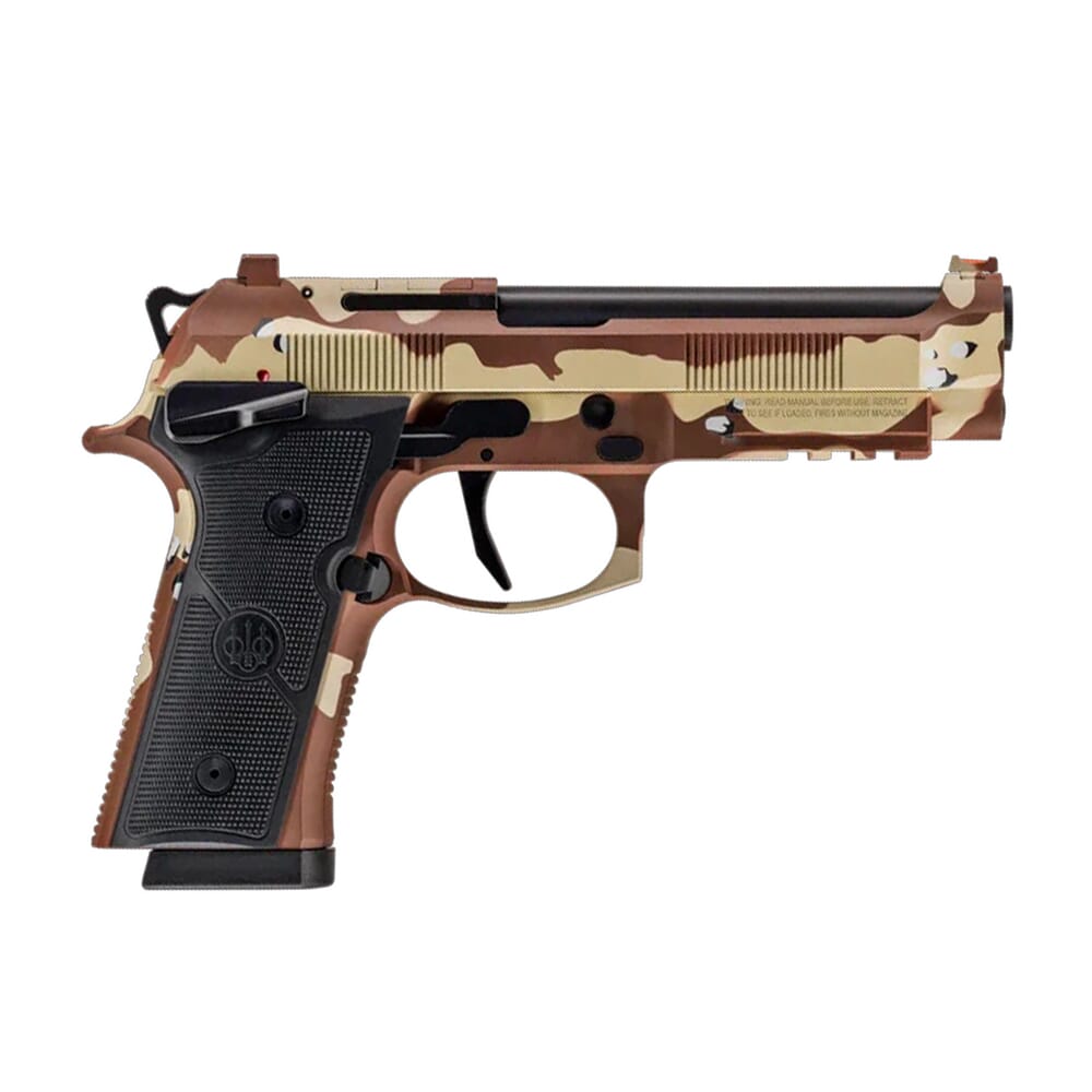 Beretta 92XI SAO 9mm 4.7" Bbl Chocolate Chip Camo Full Size Pistol w/(2) 18rd Mags SPEC0730A18
