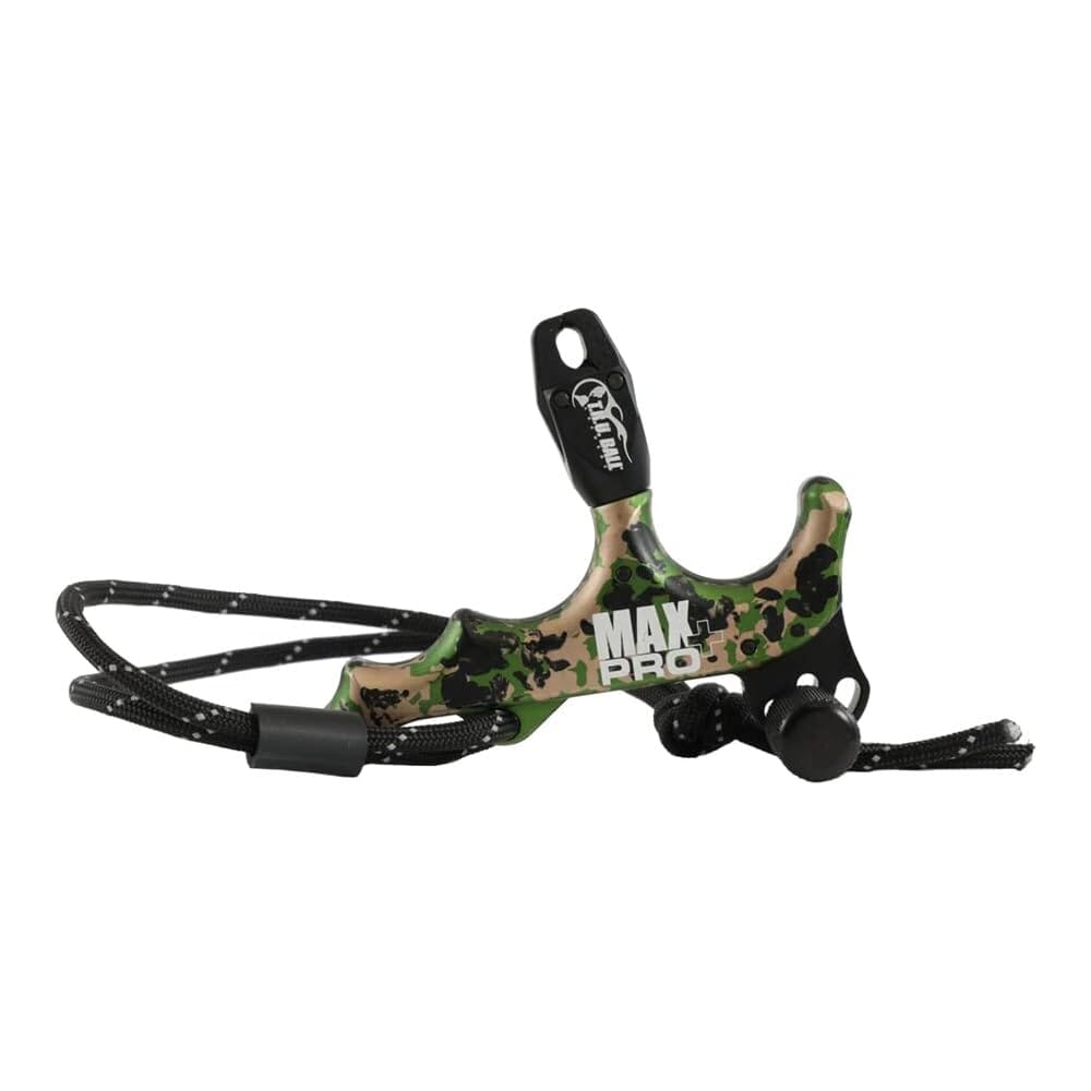T.R.U. Ball Archery Max Pro Plus 4 Finger Thumb Release w/Lanyard Camo Release TMPP-CA
