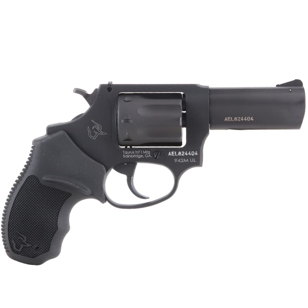 Taurus 942 .22 WMR Bk/Bk UL 3" 8rd Revolver 2-942M031UL