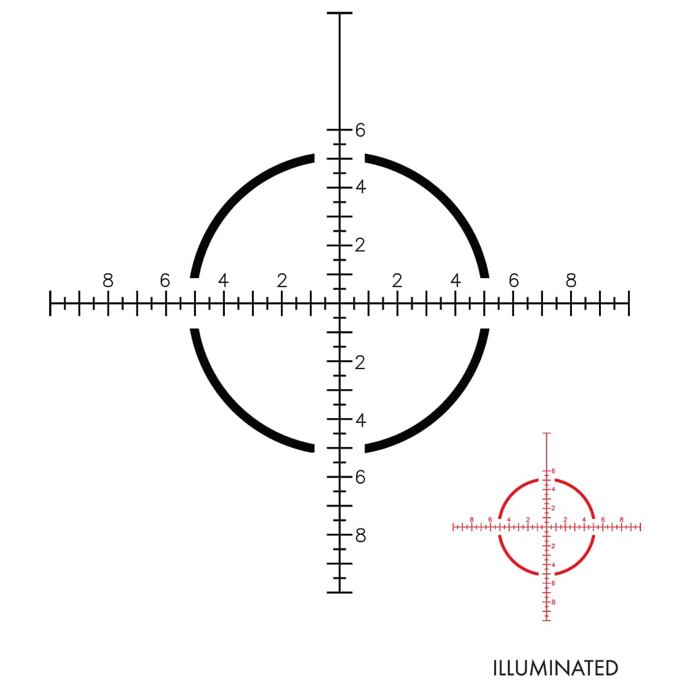 US Optics TS 1-6x24mm ; 30 mm Tube; Digital Red FFP JNG MIL Reticle Riflescope TS-6X JNG MIL